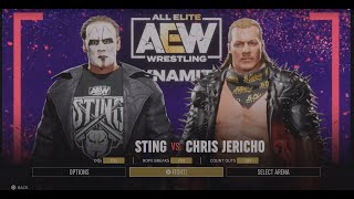 quotLegendary Showdown Sting vs Chris Jericho in AEW Fight Forever on PS5quot [upl. by Zena738]