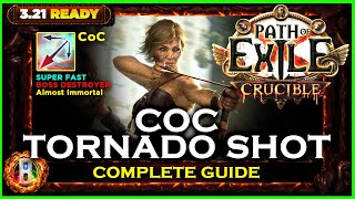 PoE 321 COC TORNADO SHOT DEADEYE  COMPLETE GUIDE  PATH OF EXILE CRUCIBLE  POE BUILDS [upl. by Einaled]