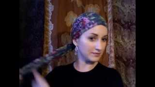 How to fake TONS of Hair Underneath a Scarf how to tie tichel [upl. by Taft239]