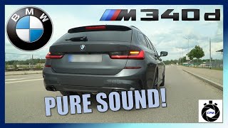 2021 BMW M340d xDrive 340HP  PURE SOUND  CarPerformance Media [upl. by Mallorie874]