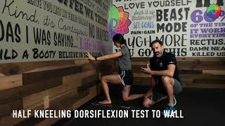 Half Kneeling Dorsiflextion Test to wall [upl. by Nedarb]