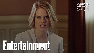 Joelle Carter Recaps Justified In 30 Seconds  Entertainment Weekly [upl. by Kelsey601]