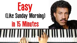 Piano Accompaniment Tutorial for Easy Like Sunday Morning in Original Key [upl. by Liederman]