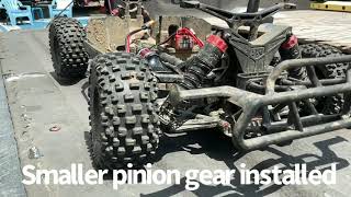 ARRMA SENTON 4x4 550 MEGA NEW pinion gear sneak peek [upl. by Maharba]