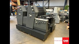 Two colour offset printing machine for sale Heidelberg GTO 52 2 Gab Supplies Ltd 2003 [upl. by Artim]