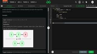 Delete node in Doubly Linked List  Problem of the Day  GeeksForGeeks [upl. by Zelikow791]