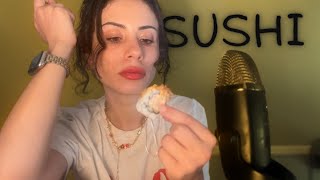 ASMR Sushi  Eating Sounds 100 Tingles [upl. by Ahsienroc]