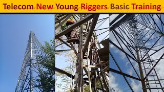 Telecom New Riggers Training  Basic Rigger Training  Young Riggers  tower climbing [upl. by Namzaj]