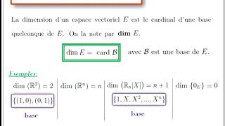 Résumé sur les espaces vectoriels de dimension finie [upl. by Dent931]