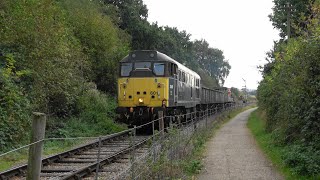 4K Ex DCRail 31601 with BR Iron Ore Tippler Wagons at Northampton amp Lamport Railway 210924 [upl. by Anitsrihc82]