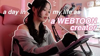 DAY IN MY LIFE as a WEBTOON creator and YouTuber WEBTOON VLOG [upl. by Booth351]