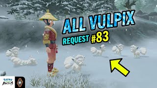 Find the 5 VULPIX in the Avalanche Slopes Request 83  Pokémon Legends Arceus Walkthrough [upl. by Ellenwahs529]