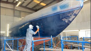 HOW TO PREP AND PAINT A BOAT WITH AWLCRAFT 2000  1953 Hinckley [upl. by Ardle]