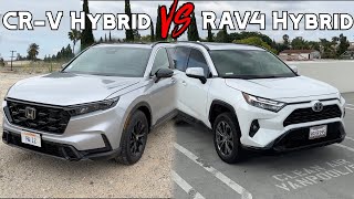 Toyota RAV4 Hybrid vs Honda CRV Hybrid  Which Should You Buy [upl. by Eelyab]