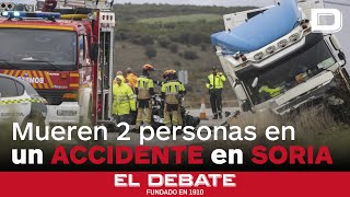 Dos muertos en una colisión entre un camión y un turismo en Ágreda Soria [upl. by Lamont]