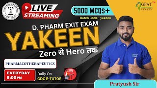 YAKEEN SURE SHOT MCQs SERIES DPHARMA EXIT EXAM PHARMACOTHERAPEUTICSexitexam2024 dpharmmcq gdc [upl. by Nicodemus]