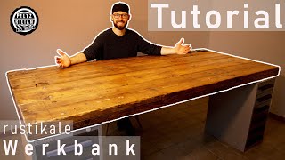 Tisch aus Holz selber bauen  DIY  Upcyling [upl. by Marb]