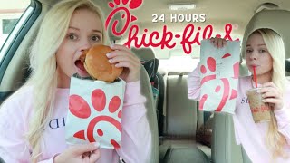 I ONLY ATE CHICK FIL A FOR 24 HOURS CHALLENGE [upl. by Susi]