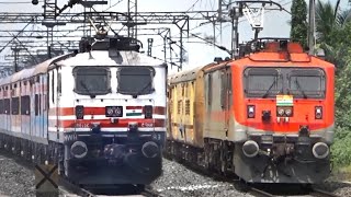 Amrit Bharat WAP5 vs Conventional WAP5  130Kmh PoorvaGaribrathHimgiriShantiniketan Exp  IR [upl. by Nnoj]