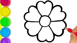 How to Draw beautiful Flower Drawing  flower drawing  Step by Step For Beginners  Drawing draw [upl. by Retsek]