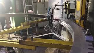 Slewing bearing ring induction hardening [upl. by Goldy]