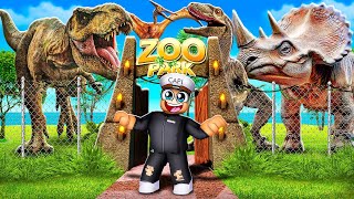 I Built a DINOSAUR ZOO in ROBLOX [upl. by Hump310]