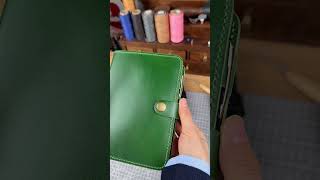 Making a HandStitched Tochigi Leather Binder Notebook leathercraft tochigi Leather handmade [upl. by Ikim901]