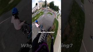 Kids are so random😅 bikepark pumptrack mtb [upl. by Dirgni]