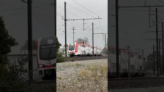 Caltrain electric railcar railroad railway automobile train railroad railfan railfanning [upl. by Leidba341]