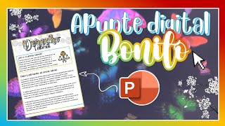 CÓMO HACER UN APUNTE DIGITAL BONITO EN POWERPOINT 💻✨ [upl. by Ned]