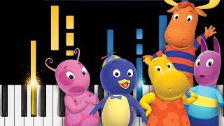 The Backyardigans  Theme Song  EASY Piano Tutorial [upl. by Humpage]