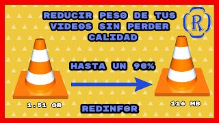 Reducir PESO de VIDEOS sin perder CALIDAD con vlc player [upl. by Nahama]