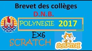 Brevet maths DNB Maths 2017 Polynésie Ex6 scratch [upl. by Esiocnarf]