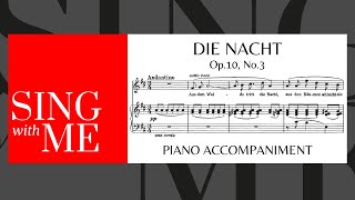 Die Nacht  Accompaniment  High voice  Strauss [upl. by Ailuig]