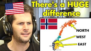 American Reacts to Norwegian Dialects North vs East vs West [upl. by Hola]