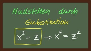 Mathematik Nullstellen durch Substitution lautlos [upl. by Dodie248]