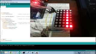 Desplazamiento de letrero en matriz led con arduino [upl. by Anaya]