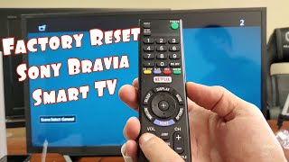 Sony Bravia TV How to Factory Reset Back to Original Default Settings [upl. by Aliekahs762]