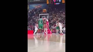 Vildoza 3pointer crazy fans Zvezda vs Zalgiris zvezda basketball zalgiris euroleague delije [upl. by Ymorej674]