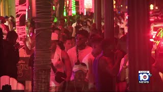 Spring Break going strong in Fort Lauderdale after Miami Beach efforts to calm crowds [upl. by Llewkcor]