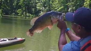 Owasco Lake kayak Bass fishing [upl. by Yelrebmik152]