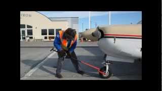 Aircraft Maintenance PA28R PA46 Malibu Mirage Saratoga Tow Bar Tool BogiBar [upl. by Eirok]