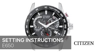 Citizen Watch Setting Instruction — E650 [upl. by Fons]