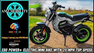 Describing EGO Power Electric Mini Bike with 28 MPH Top Speed Amazon [upl. by Nuahsyt]