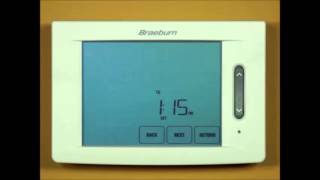 Braeburn Touchscreen Thermostat  Setting the Time amp Day [upl. by Ariaet299]