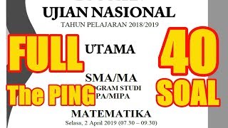 Pembahasan Cepat UNBK Matematika SMA IPA 2019 LENGKAP [upl. by Artsa]