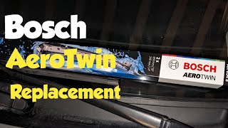 How to change Bosch aero twin wiper blades wipers bosch replacement [upl. by Gridley866]