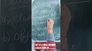 set is a well defined collection ofmaths shorts trending maths viralvideo [upl. by Ydac]