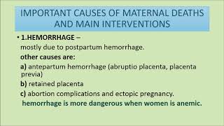 Maternal Mortality Causes and its Factors [upl. by Butterfield205]