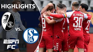 Freiburg cruises to 40 win vs struggling Schalke  ESPN FC Bundesliga Highlights [upl. by Nimaynib258]